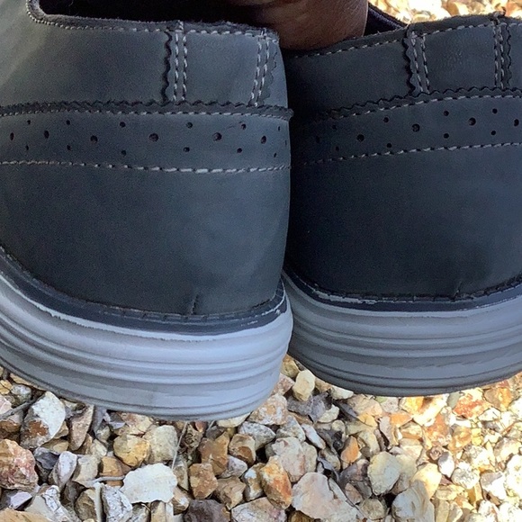 Dexter Comfort Memory Foam Lite Weight Oxford Lace Up Shoes Gray Men's - Picture 3 of 5